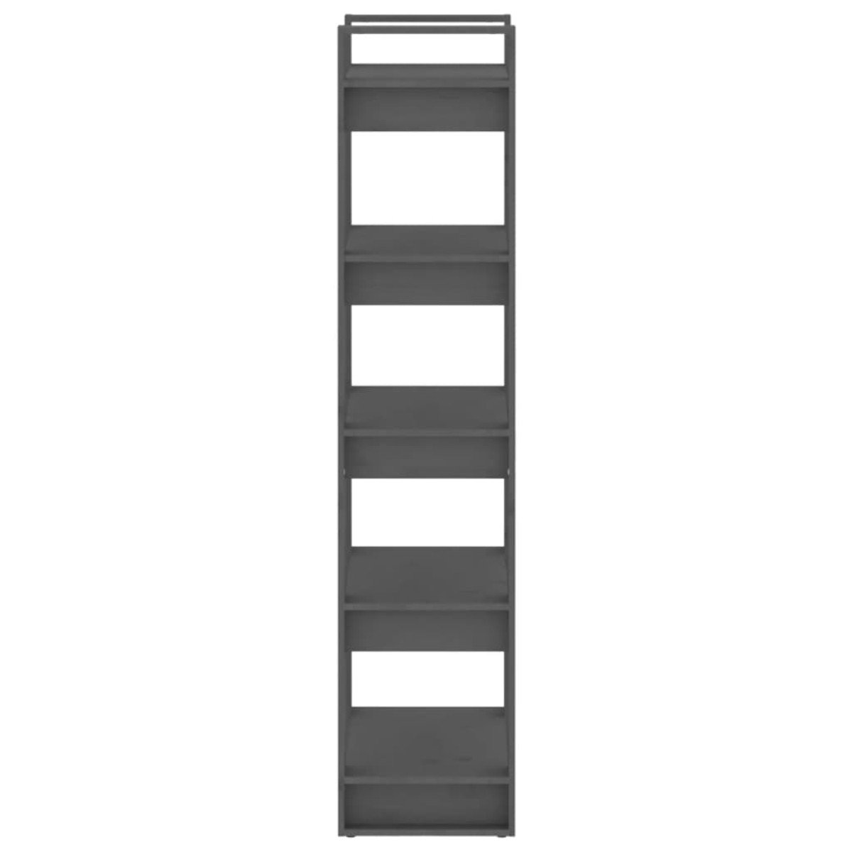 vidaXL Βιβλιοθήκη/Διαχωριστικό Χώρου Γκρι 60x35x160 εκ. Μασίφ Ξύλο
