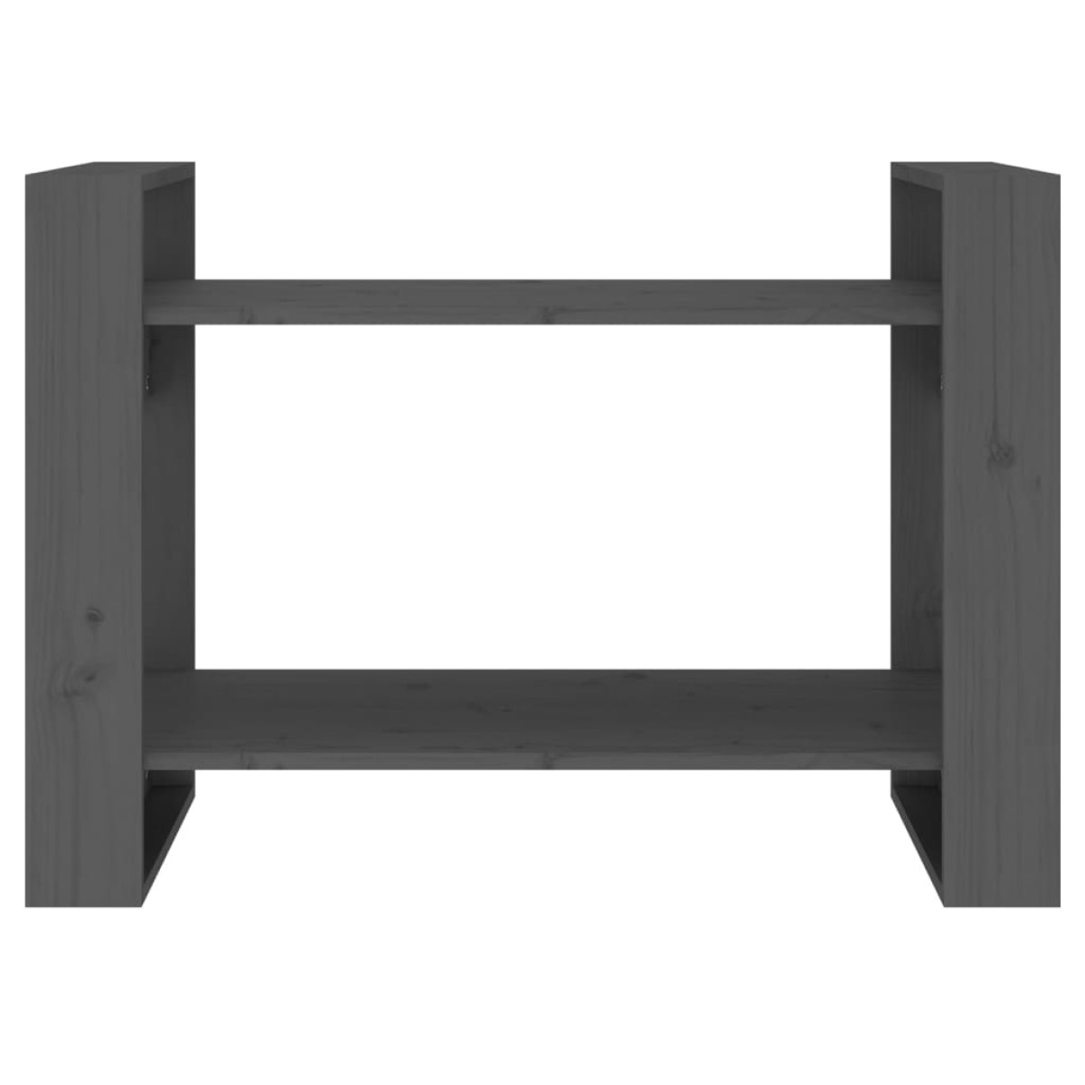 vidaXL Βιβλιοθήκη/Διαχωριστικό Χώρου Γκρι 80x35x56,5 εκ. Μασίφ Πεύκο