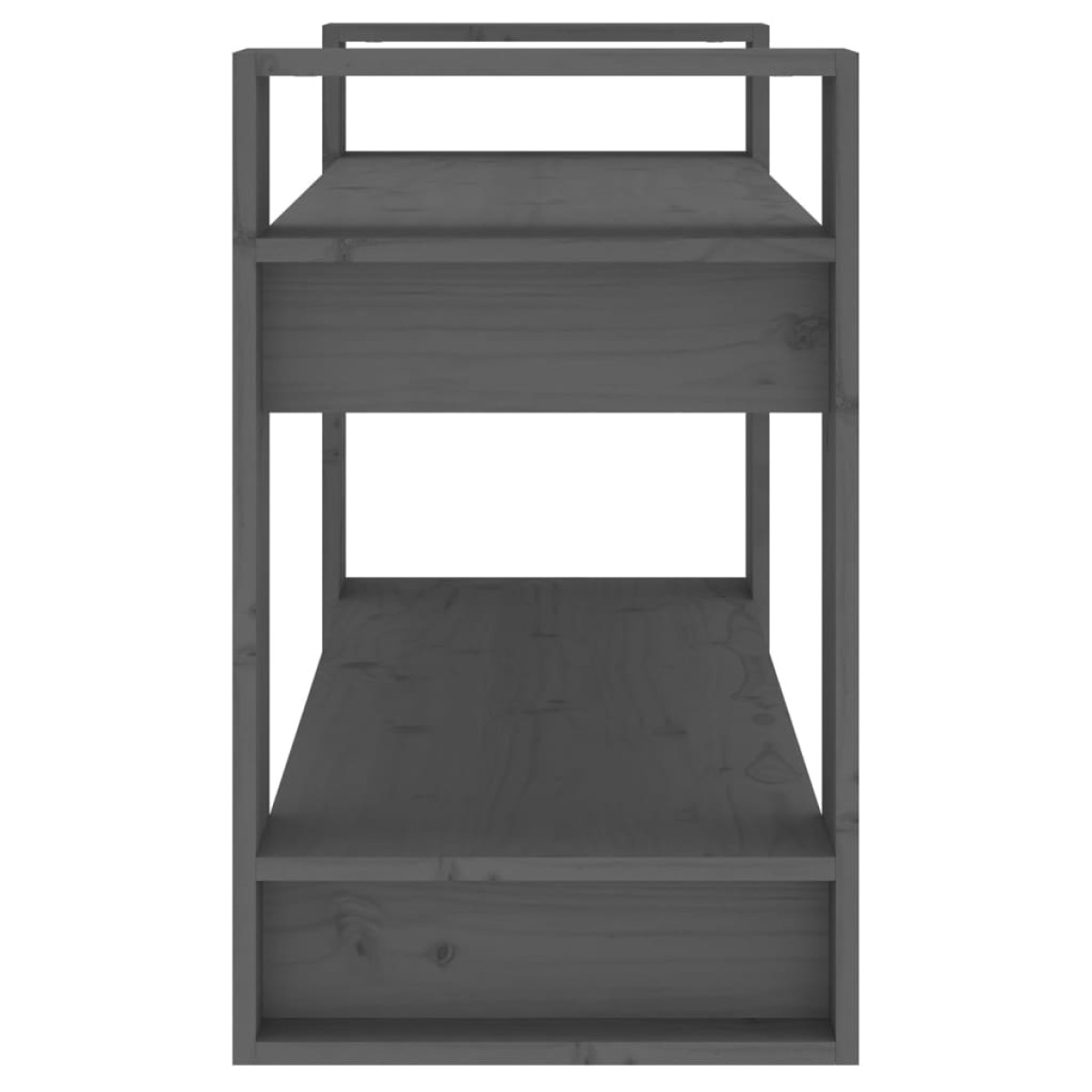 vidaXL Βιβλιοθήκη/Διαχωριστικό Χώρου Γκρι 80x35x56,5 εκ. Μασίφ Πεύκο