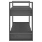 vidaXL Βιβλιοθήκη/Διαχωριστικό Χώρου Γκρι 80x35x56,5 εκ. Μασίφ Πεύκο