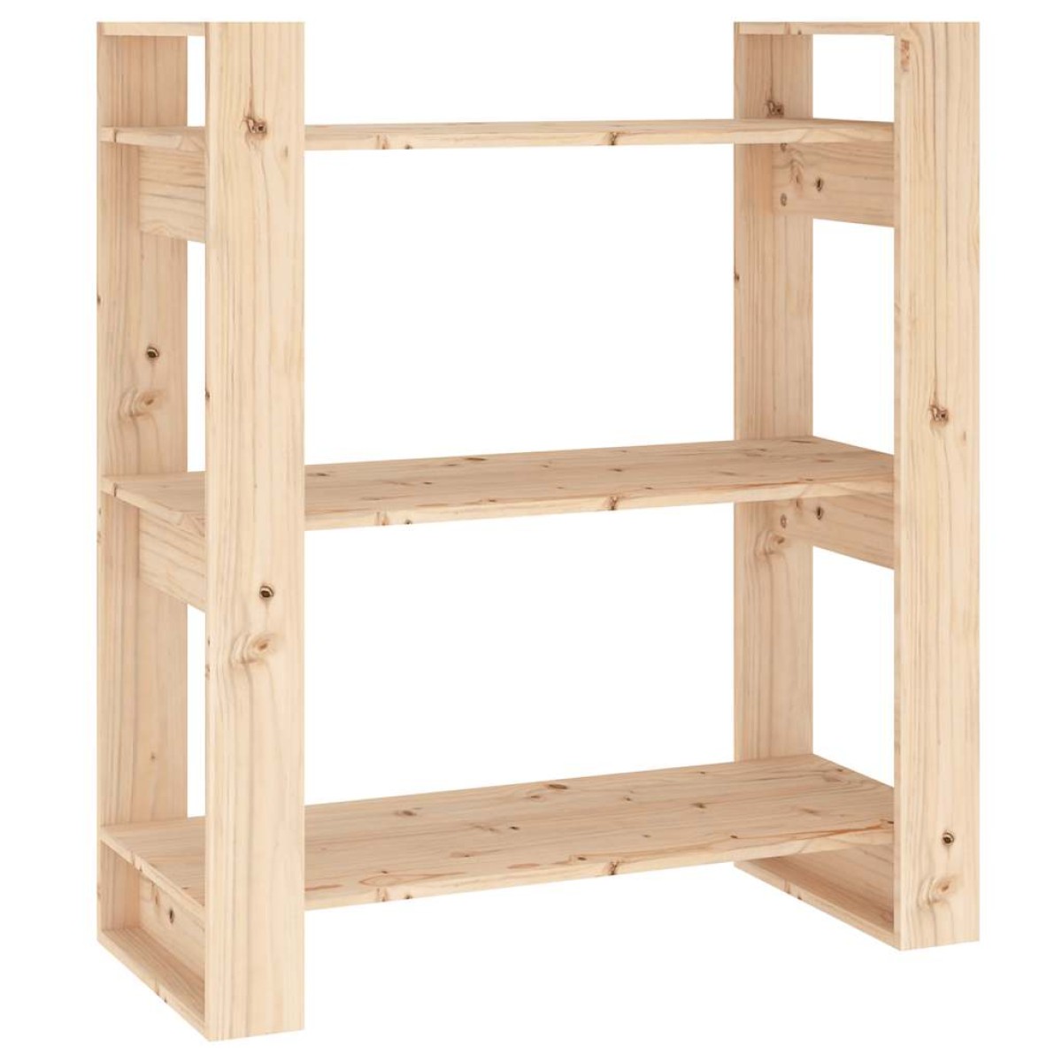 vidaXL Βιβλιοθήκη/Διαχωριστικό Χώρου 80x35x91 εκ. Μασίφ Ξύλο Πεύκου