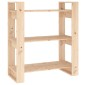 vidaXL Βιβλιοθήκη/Διαχωριστικό Χώρου 80x35x91 εκ. Μασίφ Ξύλο Πεύκου