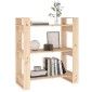vidaXL Βιβλιοθήκη/Διαχωριστικό Χώρου 80x35x91 εκ. Μασίφ Ξύλο Πεύκου