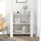 vidaXL Βιβλιοθήκη/Διαχωριστικό Χώρου Λευκό 80x35x91 εκ. Μασίφ Πεύκο