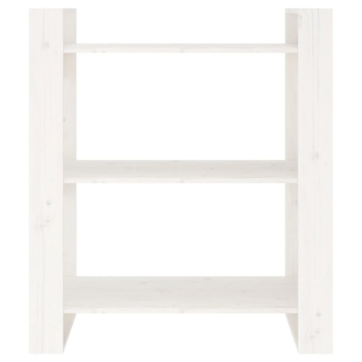 vidaXL Βιβλιοθήκη/Διαχωριστικό Χώρου Λευκό 80x35x91 εκ. Μασίφ Πεύκο