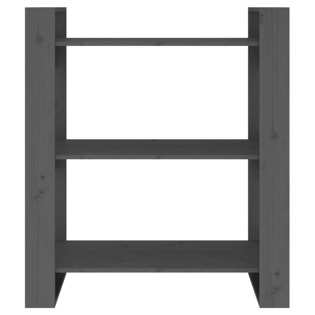 vidaXL Βιβλιοθήκη/Διαχωριστικό Χώρου Γκρι 80x35x91 εκ. Μασίφ Πεύκο