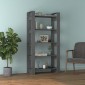 vidaXL Βιβλιοθήκη/Διαχωριστικό Χώρου Γκρι 80x35x160 εκ. Μασίφ Ξύλο