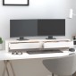 vidaXL Βάση Οθόνης Λευκή 100x27x15 εκ. από Μασίφ Ξύλο Πεύκου