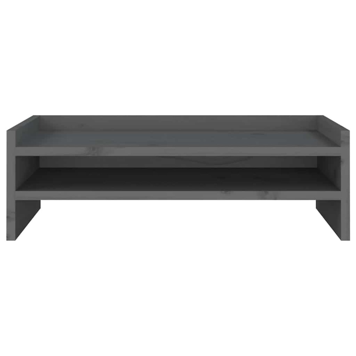 vidaXL Βάση Οθόνης Γκρι 50 x 24 x 16 εκ. από Μασίφ Ξύλο Πεύκου