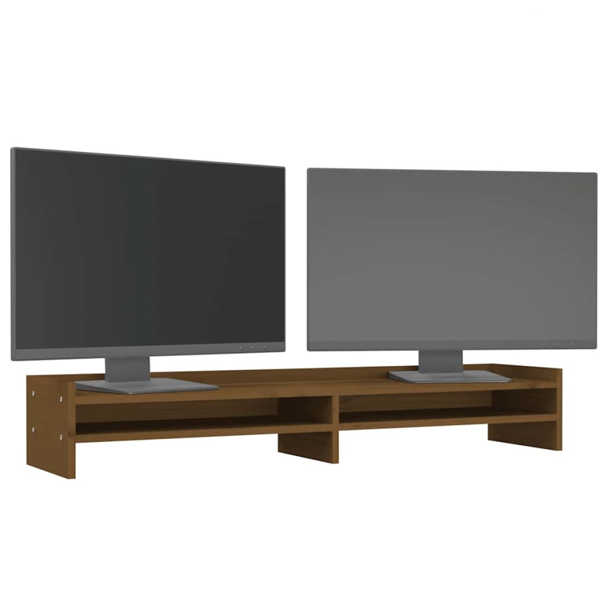 vidaXL Βάση Οθόνης Καφέ Μελί 100 x 24 x 16 εκ. από Μασίφ Ξύλο Πεύκου