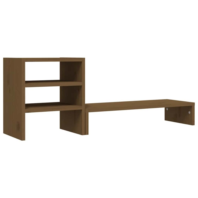 vidaXL Βάση Οθόνης Καφέ 81x20x30 εκ. από Μασίφ Ξύλο Πεύκου