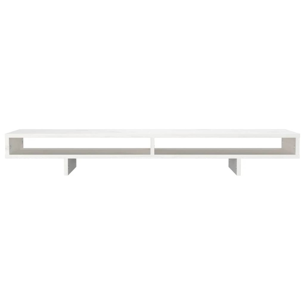 vidaXL Βάση Οθόνης Λευκή 100x27x14 εκ. από Μασίφ Ξύλο Πεύκου