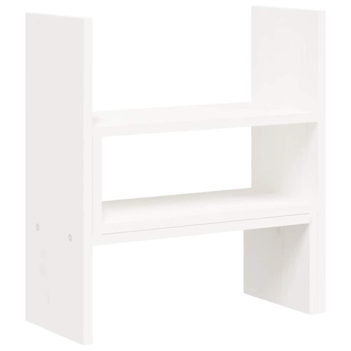 vidaXL Βάση Οθόνης Λευκή (39-72)x17x43 εκ. από Μασίφ Ξύλο Πεύκου