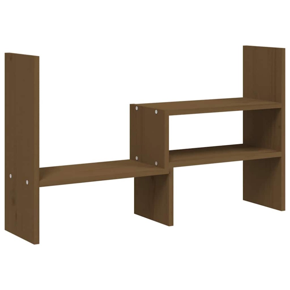 vidaXL Βάση Οθόνης Καφέ Μελί (39-72)x17x43 εκ. από Μασίφ Ξύλο Πεύκου