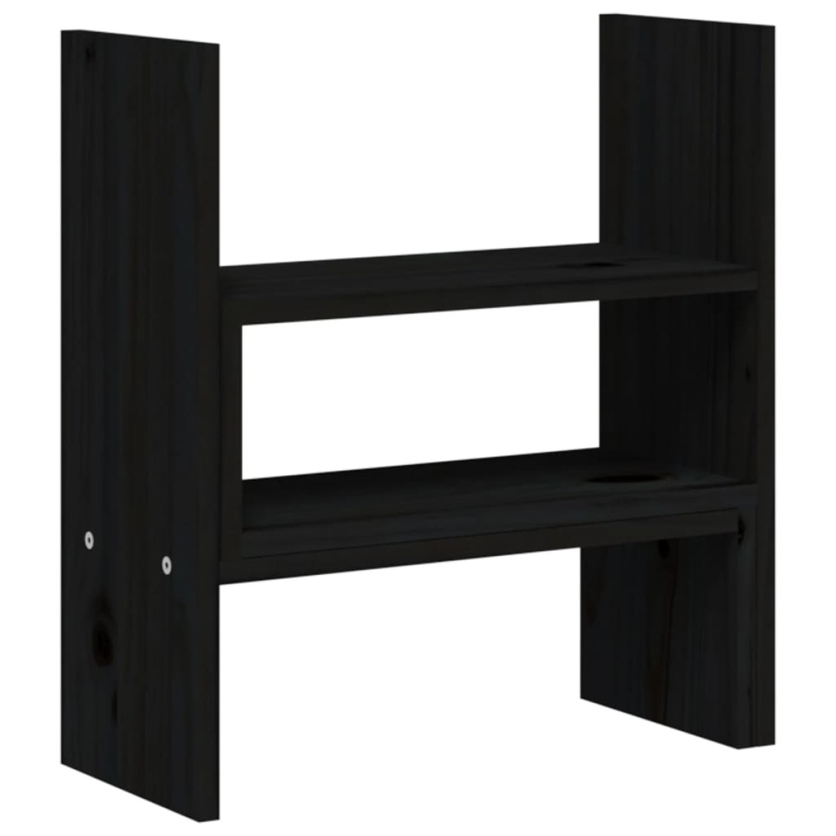 vidaXL Βάση Οθόνης Μαύρο (39-72)x17x43 εκ. από Μασίφ Ξύλο Πεύκου
