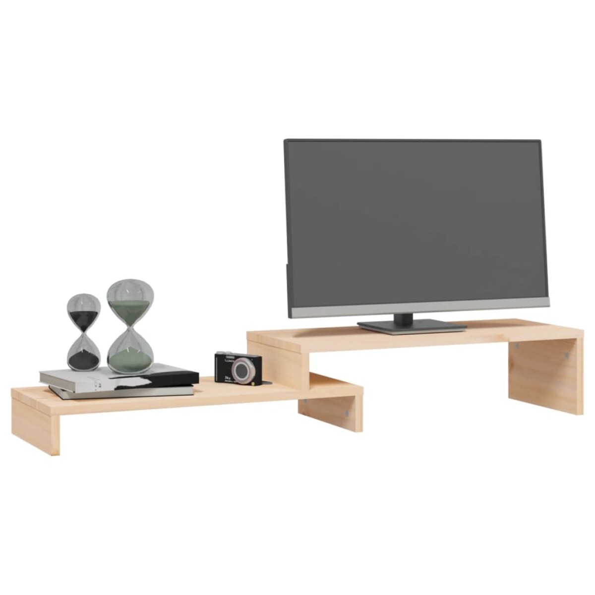 vidaXL Βάση Οθόνης (52-101) x 22 x 14 εκ. από Μασίφ Ξύλο Πεύκου