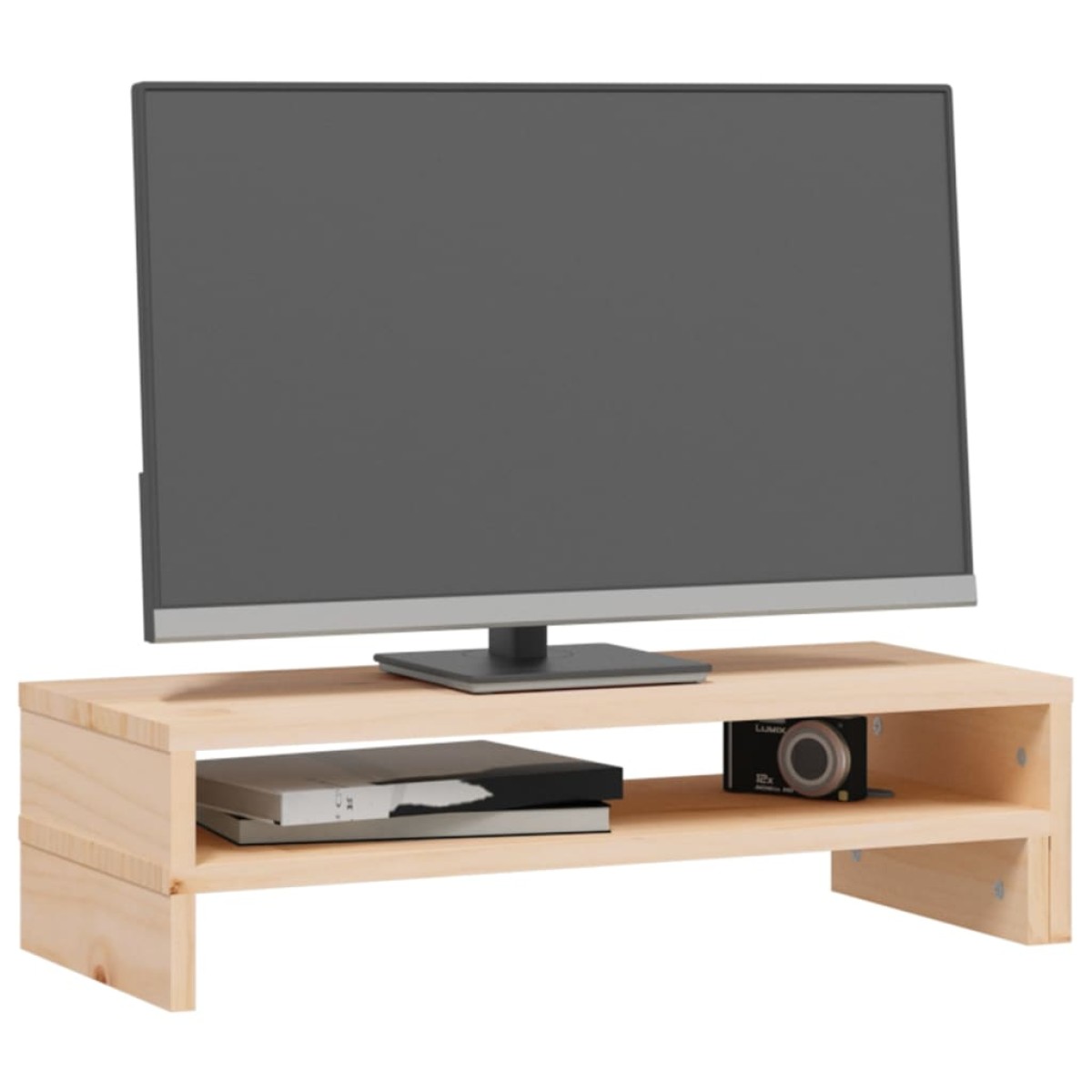 vidaXL Βάση Οθόνης (52-101) x 22 x 14 εκ. από Μασίφ Ξύλο Πεύκου