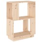 vidaXL Βιβλιοθήκη/Διαχωριστικό Χώρου 51x25x70 εκ. Μασίφ Ξύλο Πεύκου