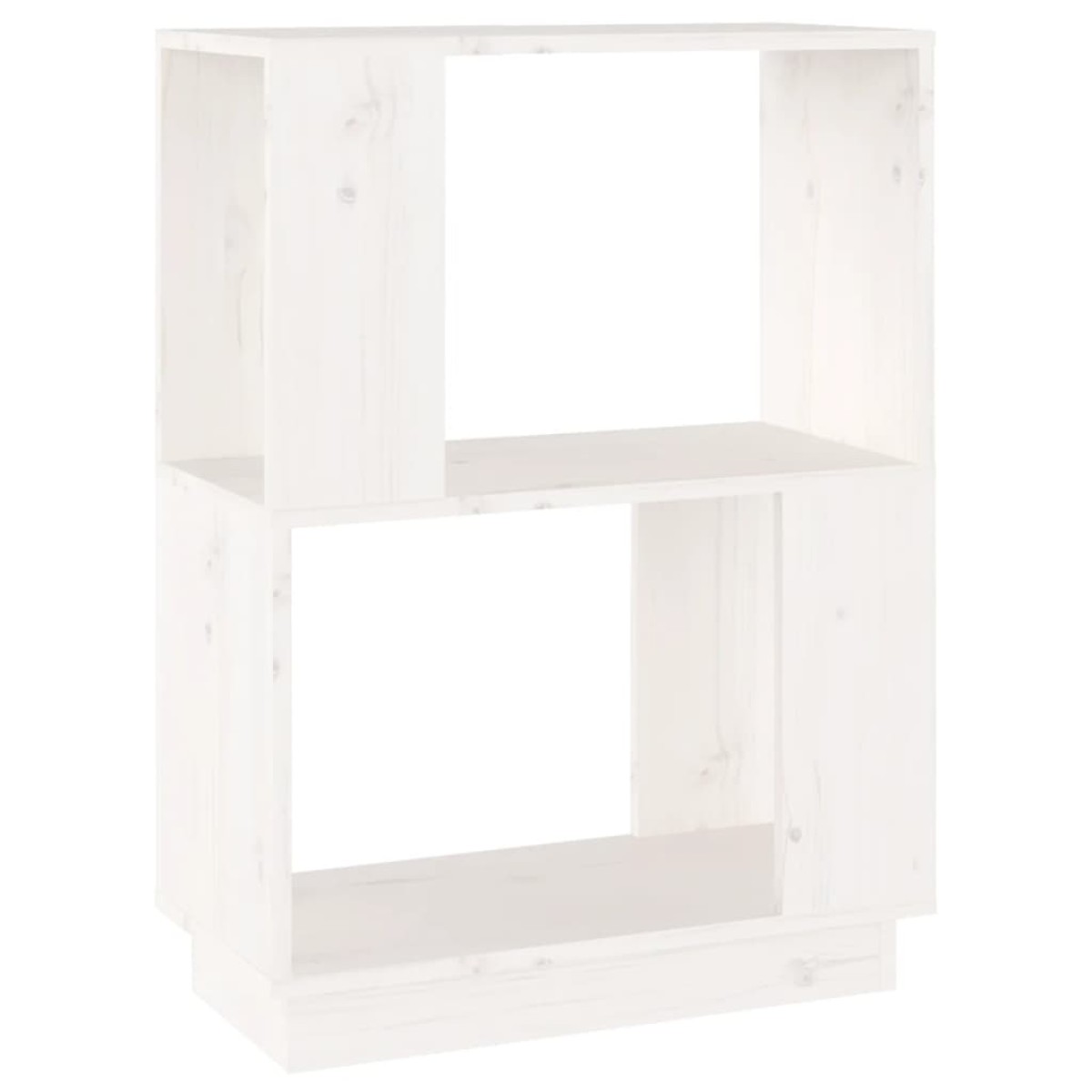 vidaXL Βιβλιοθήκη/Διαχωριστικό Χώρου Λευκό 51x25x70 εκ. Μασίφ Πεύκο