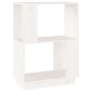 vidaXL Βιβλιοθήκη/Διαχωριστικό Χώρου Λευκό 51x25x70 εκ. Μασίφ Πεύκο