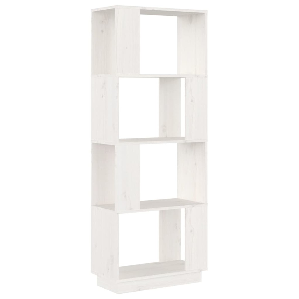 vidaXL Βιβλιοθήκη/Διαχωριστικό Χώρου Λευκό 51x25x132 εκ. Μασίφ Πεύκο