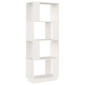 vidaXL Βιβλιοθήκη/Διαχωριστικό Χώρου Λευκό 51x25x132 εκ. Μασίφ Πεύκο