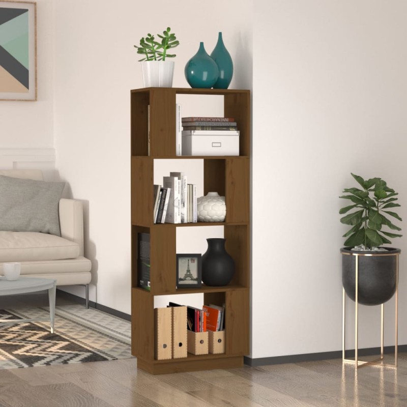 vidaXL Βιβλιοθήκη/Διαχωριστικό Χώρου Μελί 51x25x132 εκ. Μασίφ Πεύκο