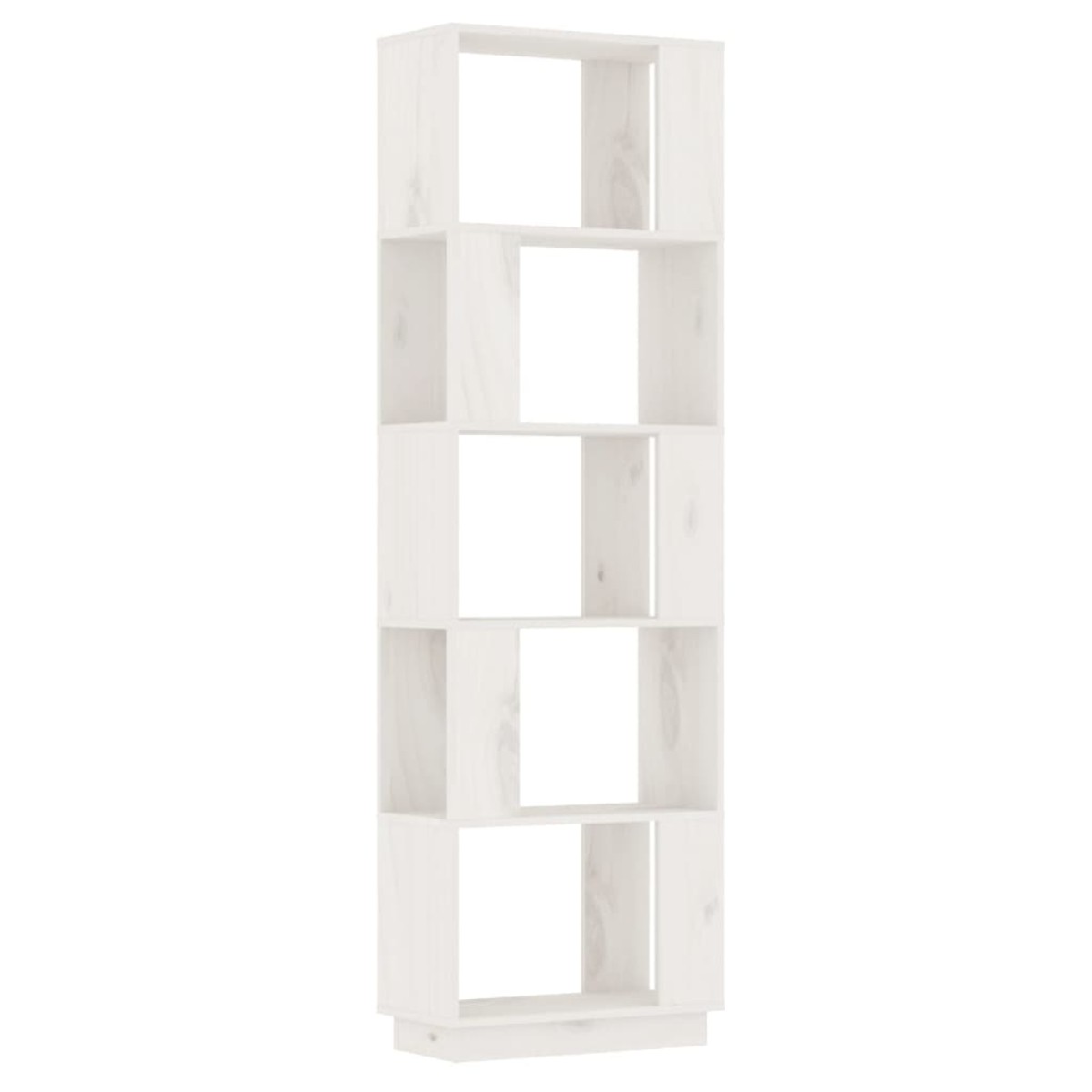 vidaXL Βιβλιοθήκη/Διαχωριστικό Χώρου Λευκό 51x25x163,5 εκ. Μασίφ Πεύκο