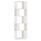 vidaXL Βιβλιοθήκη/Διαχωριστικό Χώρου Λευκό 51x25x163,5 εκ. Μασίφ Πεύκο
