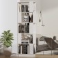 vidaXL Βιβλιοθήκη/Διαχωριστικό Χώρου Λευκό 51x25x163,5 εκ. Μασίφ Πεύκο