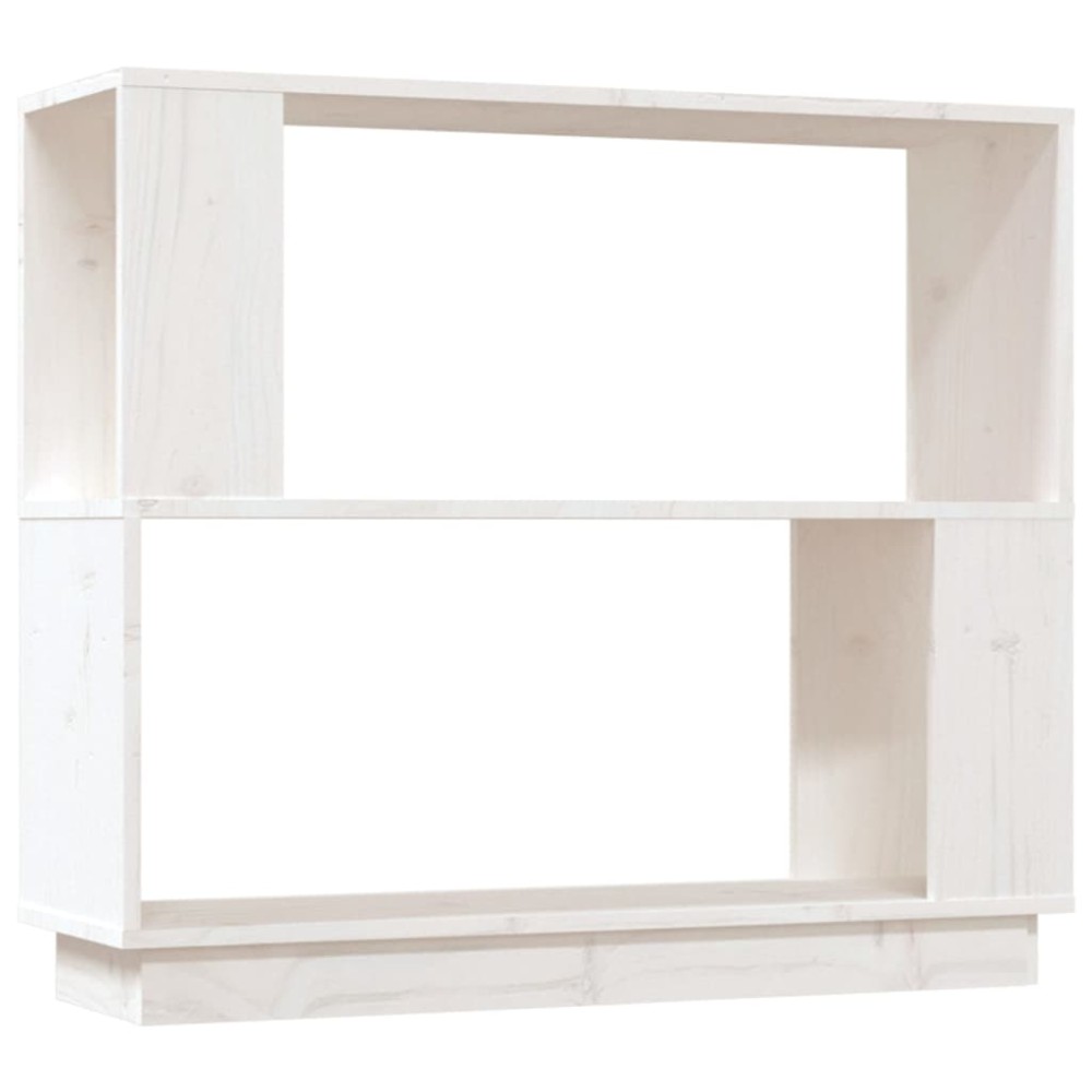 vidaXL Βιβλιοθήκη/Διαχωριστικό Χώρου Λευκό 80x25x70 εκ. Μασίφ Πεύκο