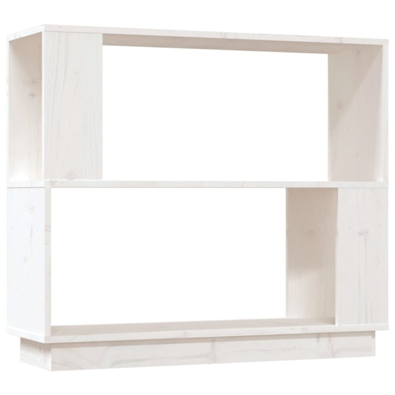 vidaXL Βιβλιοθήκη/Διαχωριστικό Χώρου Λευκό 80x25x70 εκ. Μασίφ Πεύκο