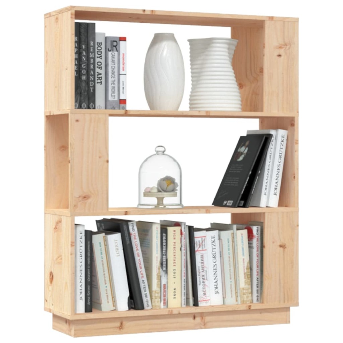 vidaXL Βιβλιοθήκη/Διαχωριστικό Χώρου 80x25x101 εκ. Μασίφ Ξύλο Πεύκου