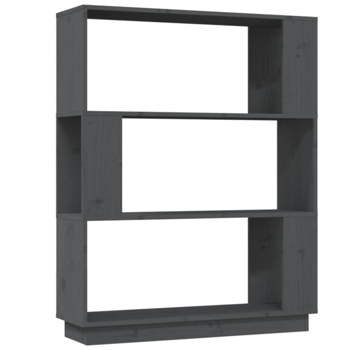 vidaXL Βιβλιοθήκη/Διαχωριστικό Χώρου Γκρι 80x25x101 εκ. Μασίφ Πεύκο