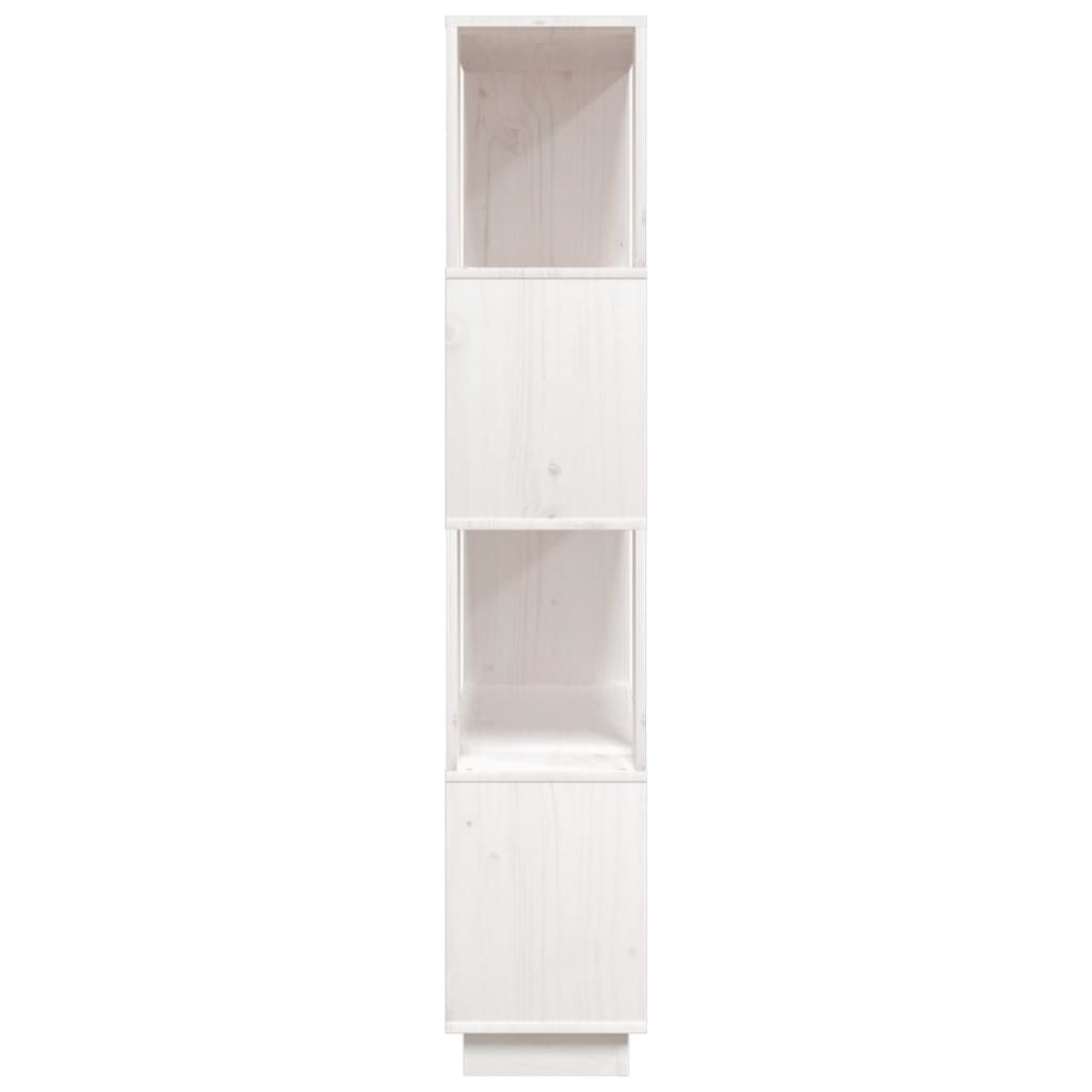 vidaXL Βιβλιοθήκη/Διαχωριστικό Χώρου Λευκό 80x25x132 εκ. Μασίφ Πεύκο