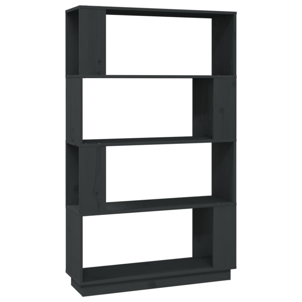 vidaXL Βιβλιοθήκη/Διαχωριστικό Χώρου Γκρι 80x25x132 εκ. Μασίφ Πεύκο