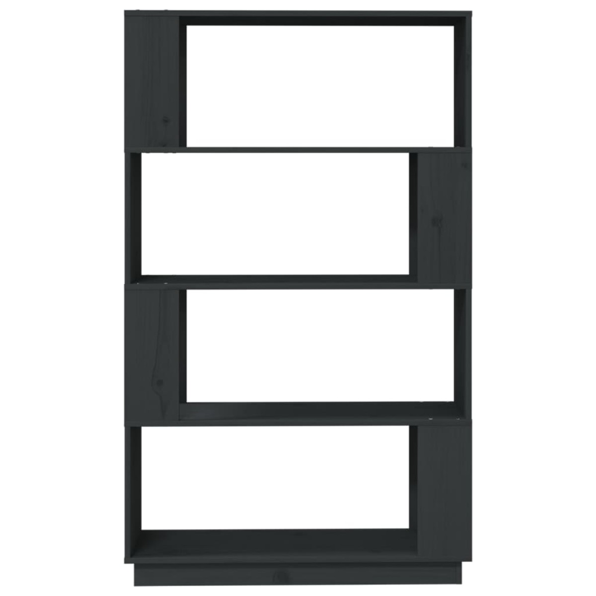 vidaXL Βιβλιοθήκη/Διαχωριστικό Χώρου Γκρι 80x25x132 εκ. Μασίφ Πεύκο