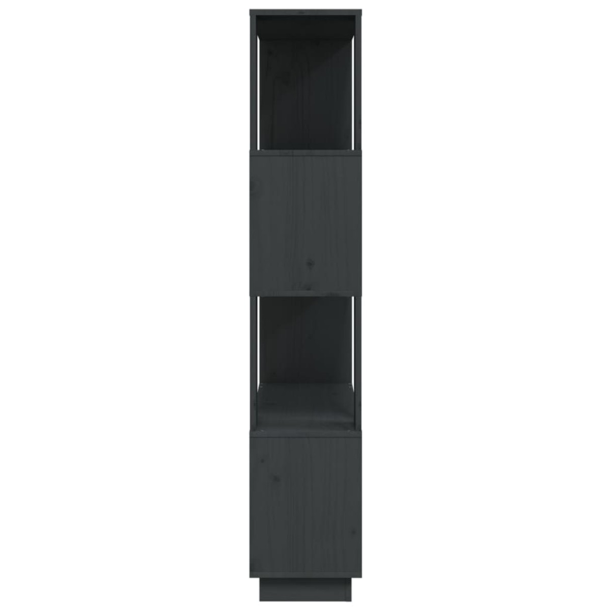 vidaXL Βιβλιοθήκη/Διαχωριστικό Χώρου Γκρι 80x25x132 εκ. Μασίφ Πεύκο