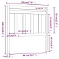vidaXL Κεφαλάρι κρεβατιού Μαύρο 96x4x100 εκ. από Μασίφ Ξύλο Πεύκου