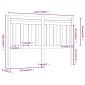 vidaXL Κεφαλάρι Κρεβατιού Γκρι 126 x 4 x 100 εκ. από Μασίφ Ξύλο Πεύκου