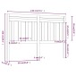 vidaXL Κεφαλάρι Κρεβατιού Μελί 146 x 4 x 100 εκ. από Μασίφ Ξύλο Πεύκου