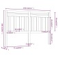 vidaXL Κεφαλάρι Κρεβατιού Γκρι 156 x 4 x 100 εκ. από Μασίφ Ξύλο Πεύκου