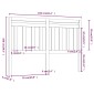vidaXL Κεφαλάρι Κρεβατιού 166 x 4 x 100 εκ. από Μασίφ Ξύλο Πεύκου