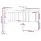 vidaXL Κεφαλάρι Κρεβατιού Γκρι 186 x 4 x 100 εκ. από Μασίφ Ξύλο Πεύκου