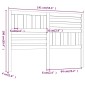 vidaXL Κεφαλάρι κρεβατιού Καφέ 141x4x100 εκ. από Μασίφ Ξύλο Πεύκου