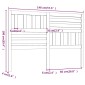 vidaXL Κεφαλάρι Κρεβατιού 146x4x100 εκ. από Μασίφ Ξύλο Πεύκου