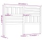 vidaXL Κεφαλάρι κρεβατιού Γκρι 156x4x100 εκ. από Μασίφ Ξύλο Πεύκου