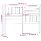 vidaXL Κεφαλάρι κρεβατιού Καφέ 166x4x100 εκ. από Μασίφ Ξύλο Πεύκου