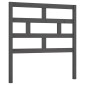 vidaXL Κεφαλάρι κρεβατιού Γκρι 96x4x100 εκ. από Μασίφ Ξύλο Πεύκου