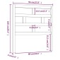 vidaXL Κεφαλάρι κρεβατιού Μαύρο 96x4x100 εκ. από Μασίφ Ξύλο Πεύκου